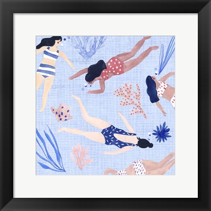 Framed Gone Swimming IV Print