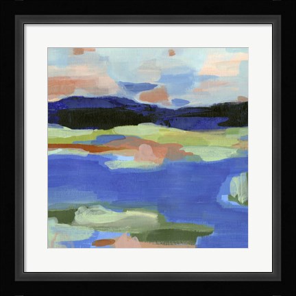 Framed Blue Landing II Print