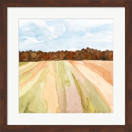 Framed Autumn Crops II Print