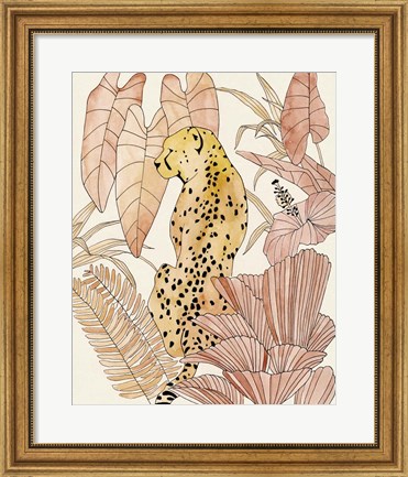 Framed Blush Cheetah I Print