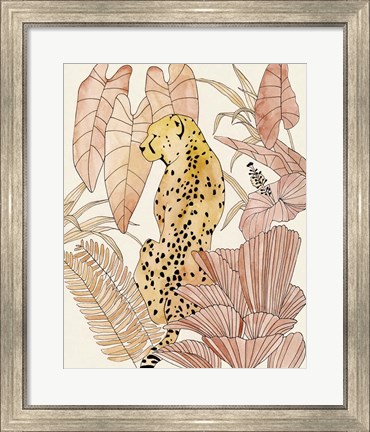 Framed Blush Cheetah I Print