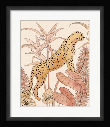 Framed Blush Cheetah II Print