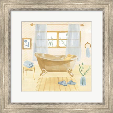 Framed Golden Bath II Print