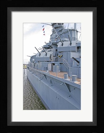 Framed USS Alabama Battleship Memorial Park Mobile Alabama Print