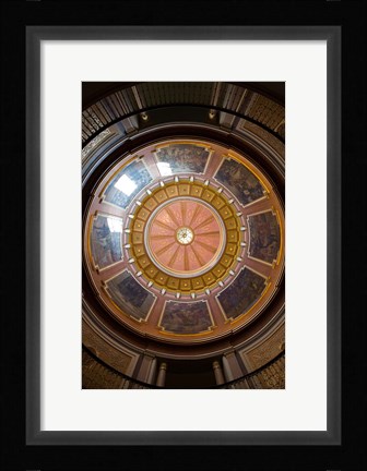 Framed Alabama, Montgomery, State Capitol Building Dome Print