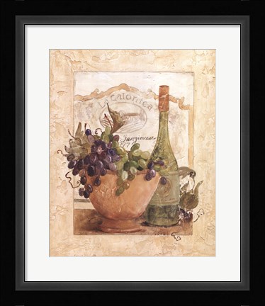 Framed Vine E Grapa II Print