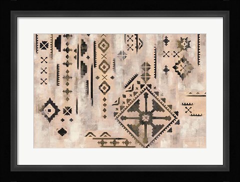 Framed Scandanavian Mood I Neutral Black Print