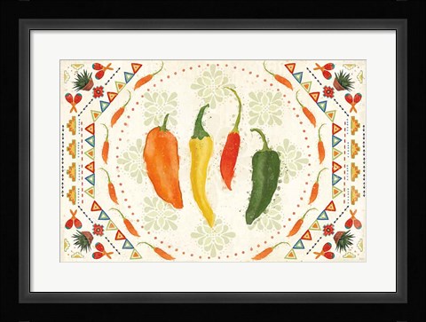 Framed Tex Mex Fiesta I Print