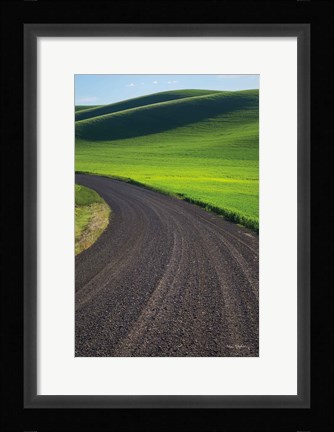 Framed Going Through Palouse Wheat Fields Print
