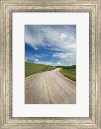 Framed Gravel Road Near Choteau Montana II Print