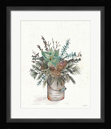 Framed Seasonal Charm Greenery II Print