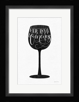 Framed Wineness BW Print