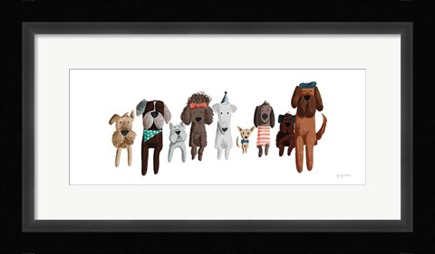 Framed Picnic Pets Dogs III Print