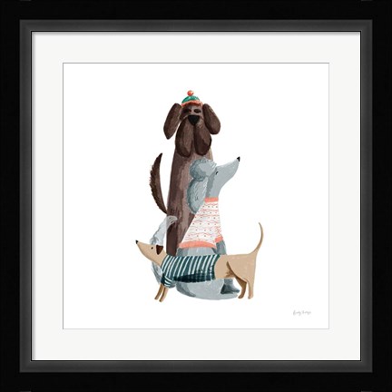 Framed Picnic Pets Dogs II Print