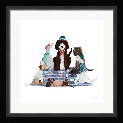 Framed Picnic Pets Dogs I Print