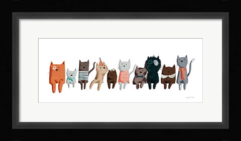 Framed Picnic Pets Cats III Print