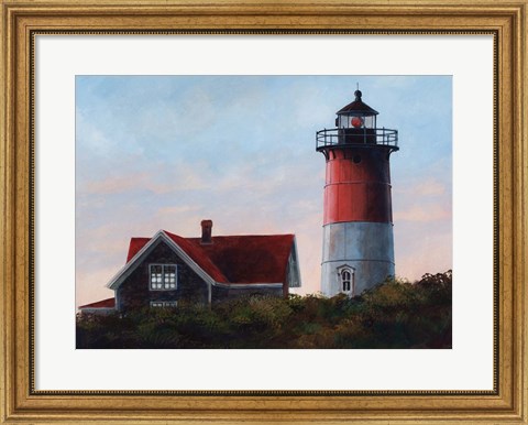 Framed Nauset Light at Cape Cod Print