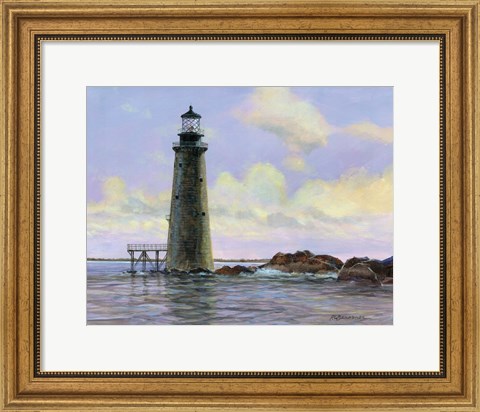 Framed Graves Lighthouse - Boston Print