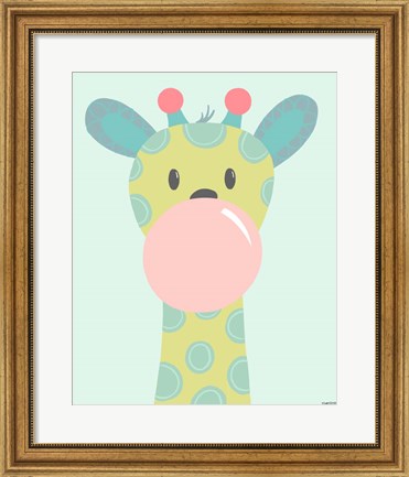 Framed Kid Giraffe Print