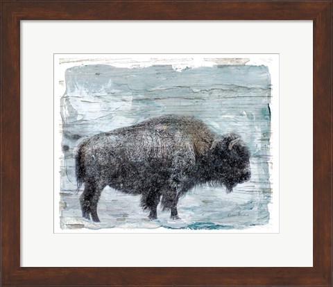Framed Winter Buffalo Print