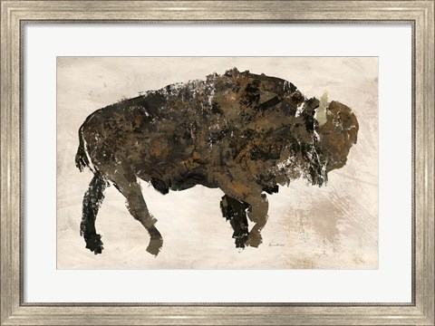 Framed Abstract Buffalo Print