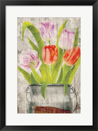 Framed Tulips III Print