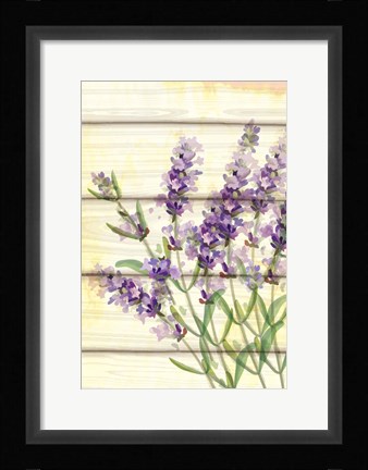 Framed Floral Lavender I Print