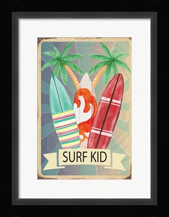 Framed Surf Kid Print