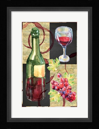 Framed Kitchen Wine Print