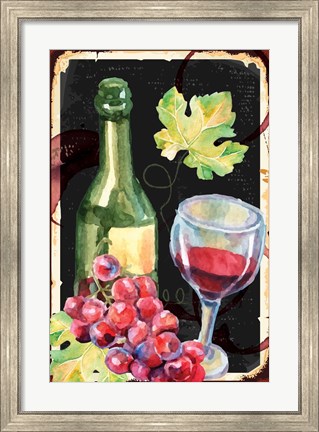 Framed Kitchen Wine II Print