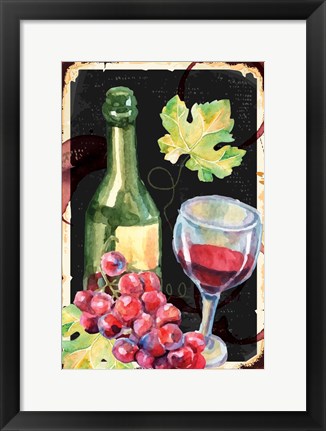 Framed Kitchen Wine II Print