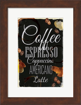 Framed Kitchen Coffee Print