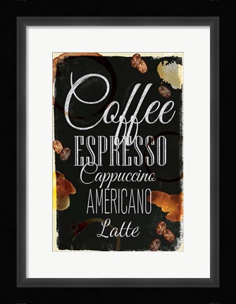 Framed Kitchen Coffee Print