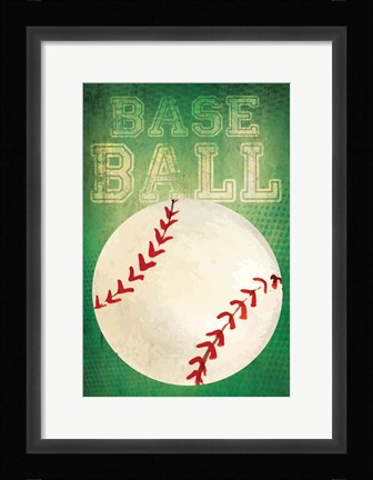 Framed Baseball Print