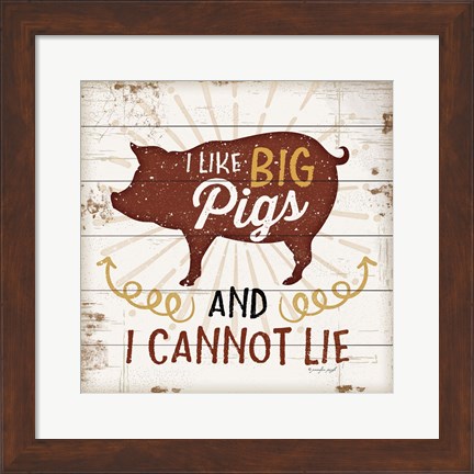 Framed Big Pigs Print