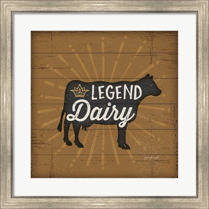 Framed Legend Dairy Print