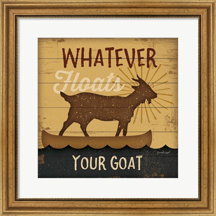Framed Floats Your Goat Print