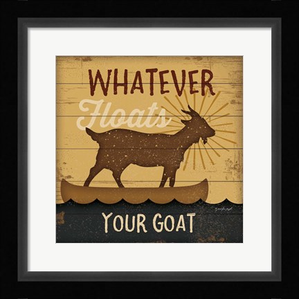 Framed Floats Your Goat Print