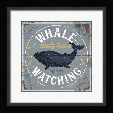 Framed Whale Watching Print