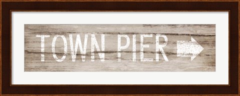 Framed Town Pier Print