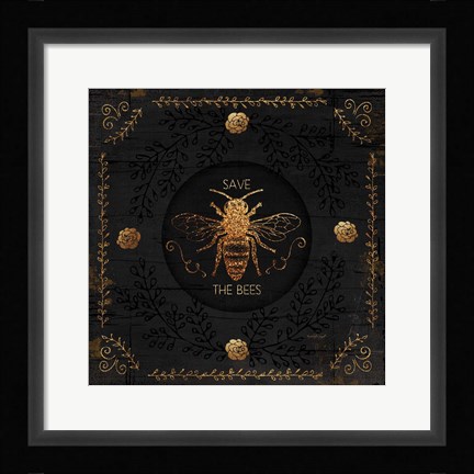 Framed Save the Bees Print