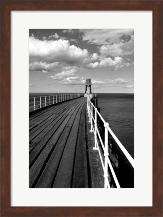 Framed Whitby Harbour Pier Print