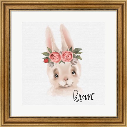 Framed Brave Rabbit Print