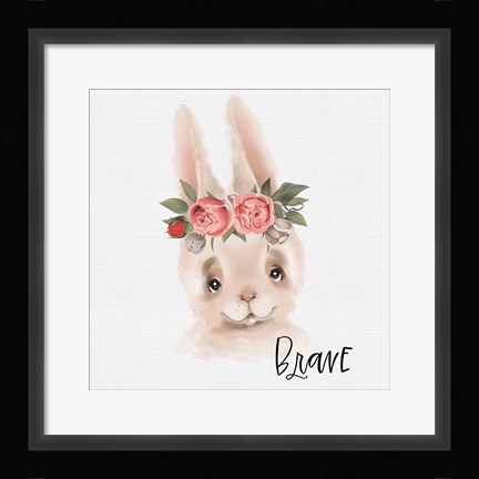 Framed Brave Rabbit Print