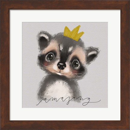 Framed Amazing Raccoon Print
