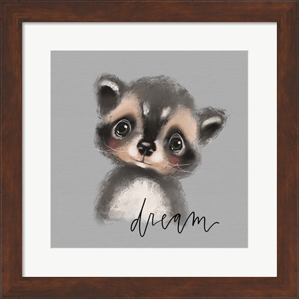 Framed Dream Raccoon Print