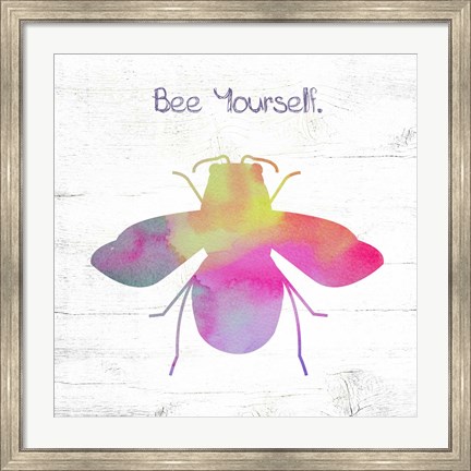 Framed Bee Yourself Print