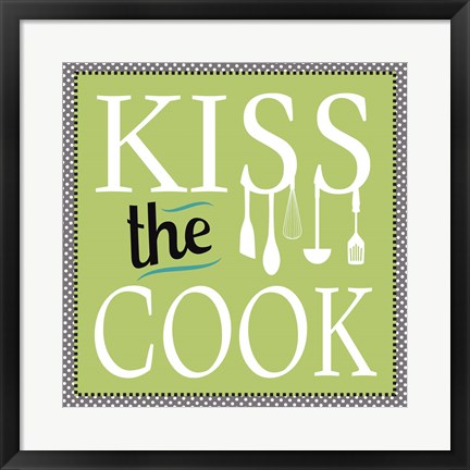Framed Kiss the Cook Print