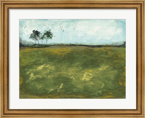 Framed Over the Meadow Green Print