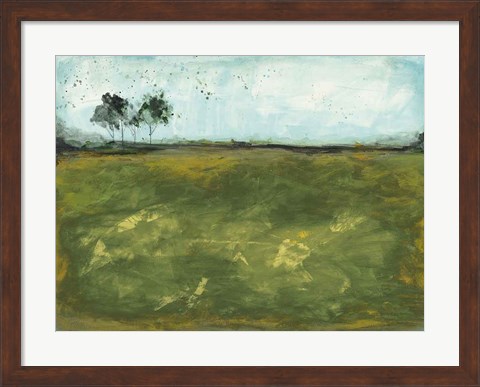 Framed Over the Meadow Green Print